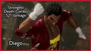 DOA6 Diego Forbidden Fortune Strongest Death Combo 521 dmg!!!