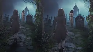 Surreal Cemetery Photo Manipulation Photoshop Tutorial