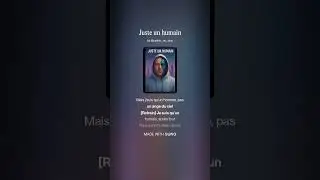 JUSTE UN HUMAIN &ndash; Mon Adaptation fran&ccedil;aise de 