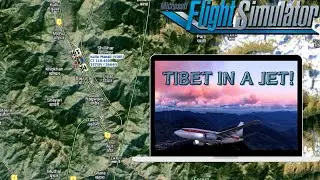 Let's Fly To TIBET In a JET (Pt.V) - ZERO navaids/charts + VFR in Dangerous Mountains - PMDG 737-600