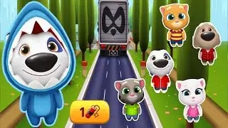 Talking Tom Gold Run - How to Unlock Shark Hank With Dynamite - Swimming World TNG