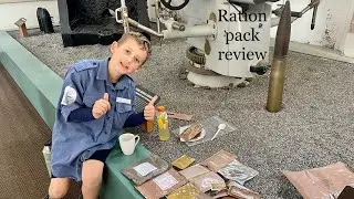 British army ration pack review in a closed museum