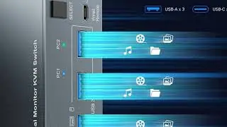 📺 Dual Monitor KVM Magic! | USB-C HDMI Switch with PD Charging 🔄