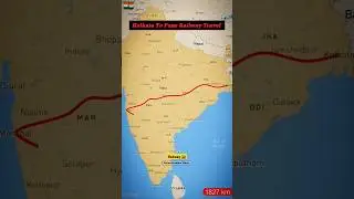 Distance from Kolkata To Pune Railway Travel #india #railway #travel #shorts