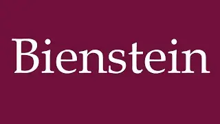 How to Pronounce ''Bienstein'' Correctly in German