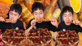 🧀Eel rice and cheese sausage meet cola chicken wings and fried chicken wings skewers!