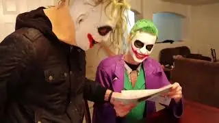 Joker vs Joker Crazy Food Fight Fun Superhero Movie in Real Life!