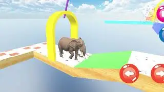 Long side game fountain animal crossing cow elephant leopard #games 
