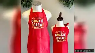 Personalized 'Cookie Making Crew' Apron Christmas Apron for Women Festive Baking Gift Christmas cook