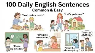 100 Common Daily Use English Sentences  | Learn Daily Kitchen English with Kids | English Speaking