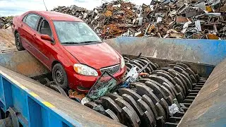 Shredder Most Insane Car Shredding Destruction! Extreme Dangerous shredder 