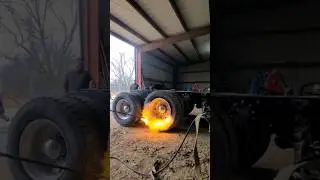 Explosive Tire Mount! #agriculture #shorts #fire