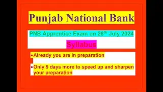 SYLLABUS FOR ONLINE APPRENTICE EXAM -PN BANK