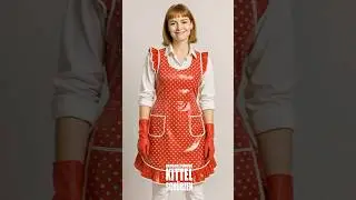 #AI Kittel I 💋 Glanz, #Gummisch&uuml;rze + Punkte &ndash; diese #Sch&uuml;rze ist Reinigungs-Couture! 😄✨