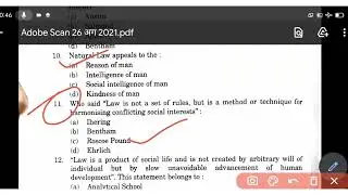 LLM entrance exam previous year question | Part 1