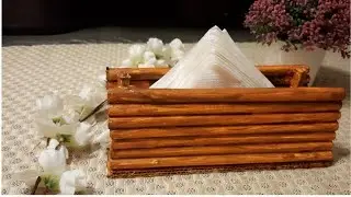WOODEN TISSUE HOLDER WITHOUT WOOD 😉/ CRAFT/ HOMEMADE TISSUE HOLDER/ DIY TISSUE HOLDER