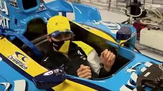 OCON trying to fit in ALONSO Championship Winning car