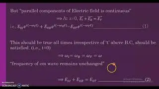 REFLECTION AND TRANSMISSION AT NORMAL INCIDENCE