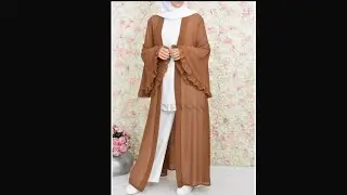 عبايه العيد 😍 طريقه عمل عبايه بكم كلوش وكورنيش تحفه بطريقه السهل الممتنع 😍💕