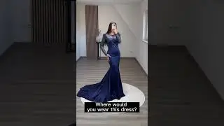 Navy Blue Evening Dress #evening #eveningdress #dress #dresses #bluedress