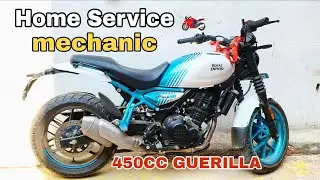 Home Service 🏍️ Guerilla Bullet Royal Enfield showroom mechanic vlogs Daltonganj Ranchi Road 
