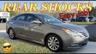 HYUNDAI SONATA REAR SHOCK REPLACEMENT - How To Remove and Install Shocks on a Hyundai Sonata. Easy!