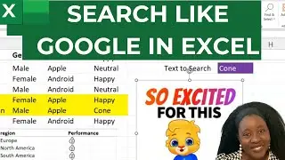 SEARCH LIKE GOOGLE IN EXCEL | LEARN HOW TO ADD EMOJIS TO BEAUTIFY EXCEL REPORT