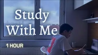 Study With Me 1 Hour 🌧️ | Rainy Day Focus (No Music / Rain Sounds)