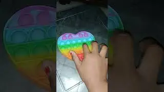 Rainbow heart shaped pop it satisfied video #shorts #popit #pop #satisfying #rainbow