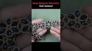 DIY Flower Beaded Bracelet with Crystals & Seed Beads | Beginner Beading