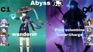 New Spiral Abyss 6.3| Team Wanderer C1 & Lunar-Charge Flins columbina C0 | Genshin Impact