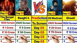 Baaghi 4 Day 3 vs The Bengal Files Day 3 vs Ghaati Day 3 vs Dil Madrasi Day 3 Box Office Prediction।