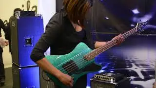 London Bass guitar Show 2018 Yolanda Charles   Dingwall D-bird + Combustion 5