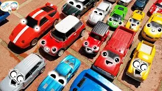 Pull back cars jump 자동차 장난감 점프 물놀이 Diecast cars hand drive toy cars stunt in water