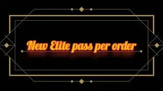 New elite pass PRE-ORDER I got exclusive rare item...