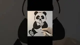 cute panda drawing #shorts Full video on my channel