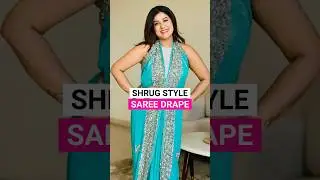 Shrug style saree drape #saree #sareedraping #shorts
