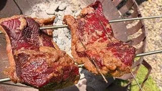 Carne asada al Spiedo o Kanka. Receta paso a paso