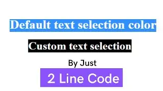 How to  Change Text Selection Colour in CSS 3
