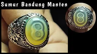Batu Akik Gambar Angka 8 | Angka Hoki - Agate Chalcedony Motif Sumur Bandung Manten