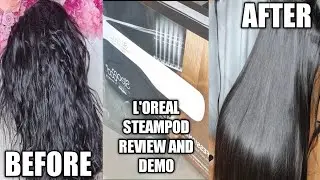 HOW TO: SLEEK BONE STRAIGHT HAIR (L'OREAL STEAMPOD REVIEW AND DEMO)