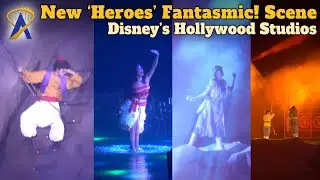 NEW Fantasmic! Pocahontas, Aladdin, Moana, Elsa and Mulan Hero Scene at Disney's Hollywood Studios