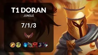 T1 Doran Pantheon vs Zac JUNGLE - KR GRANDMASTER Patch 15.10