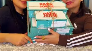 Ən dadlı pizza məclisi &ndash; Papa John&rsquo;s ilə! 🍕🎉 #mukbang #asmr #pizza #food #azerbaijan #eating 