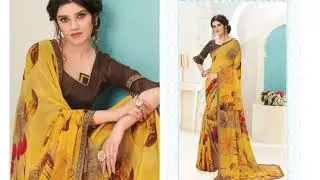 ALISHA | Wholesale Printed Sarees With Mulberry Blouse Catalog - Solanki Textiles Online