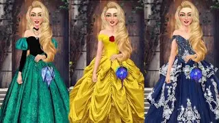 Cinderella Doll Makeover 👑✨ | Green Princess Gown Transformation | Dress Up Game,#Cinderellacartoon
