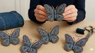 ✅DIY Denim Butterflies - 🦋 Upcycle Jeans into Gorgeous Decor 🦋
