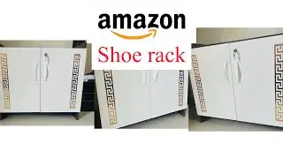 BLUEWUD Brooklyn Engineered Wood Dual Tone 2 Doors with Lock Shoe Rack Cabinet.