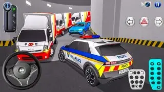 New Police car Stuck in Parking Garage - 3D Driving Class - Car Game - 3D Driving Class 2026