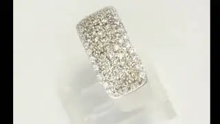 2.04CT VS Clarity White+Fancy Diamond Wedding Band Ring 14K WG 7.6GM 8 3/4 - 29925